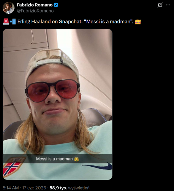 Oto co NAPISAŁ Erling Haaland po HAT-TRICKU Leo Messiego!